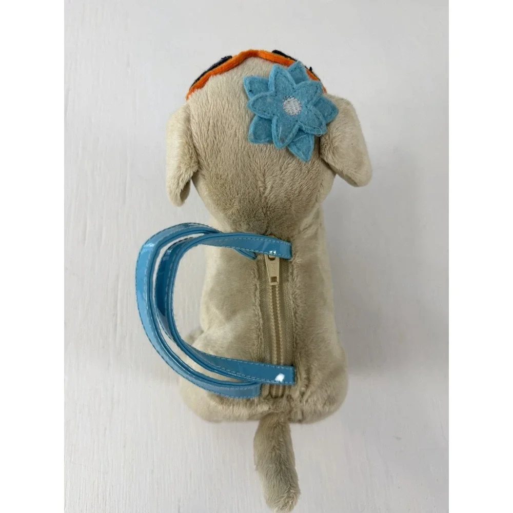 Gymboree Girl Beach Puppy Plush Purse Tropical-Bloom Tan Lab Labrador Dog 2010